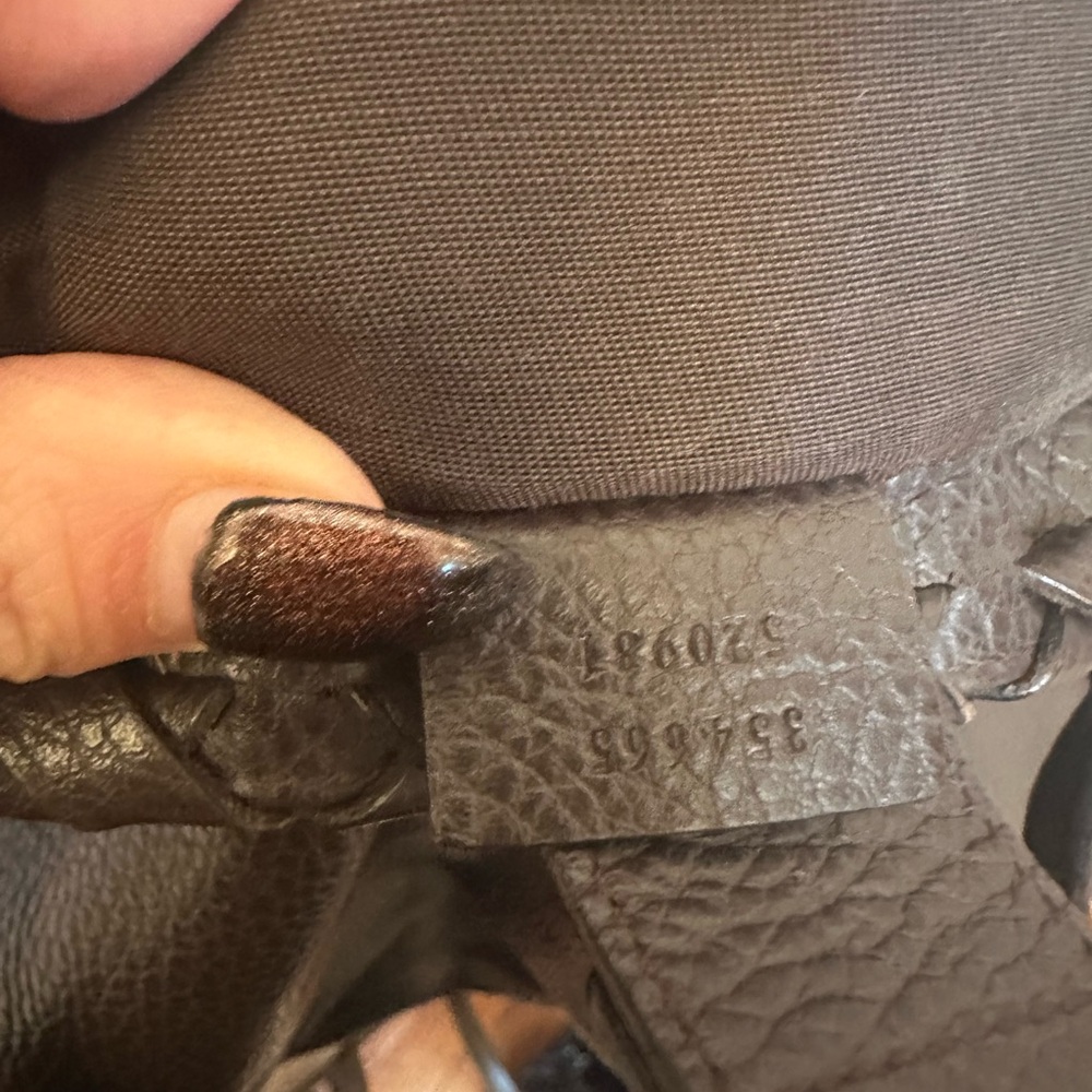Gucci Brown Leather Shoulder Tote with Tassel - Picture 3 of 3